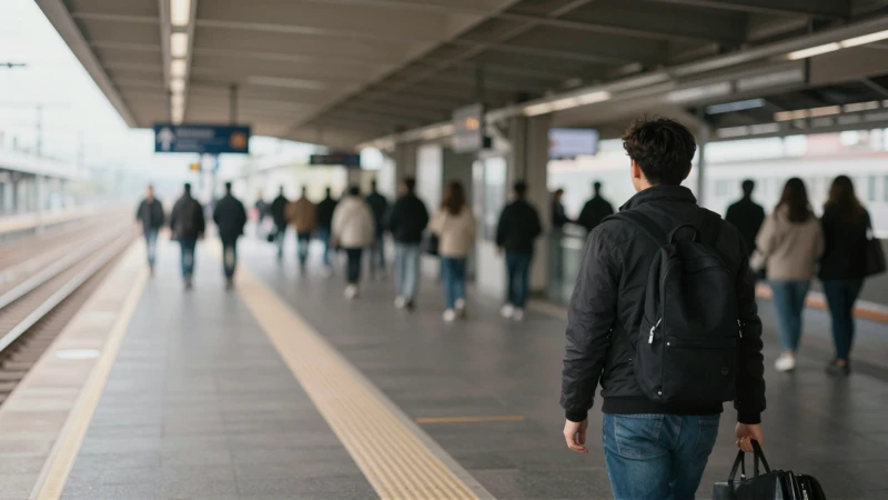 Espera en la plataforma del metro