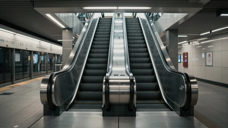 Andén de metro, amplia y tenue luz