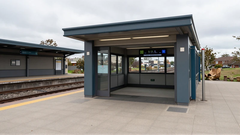 Entrada de metro, urbana y realista