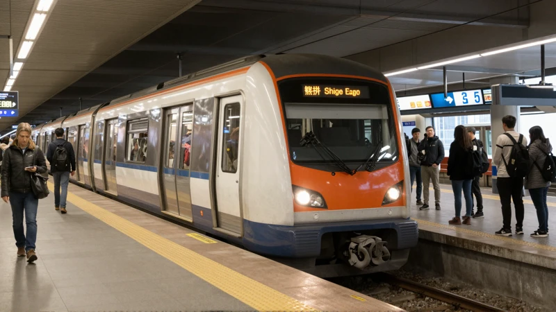 Metro moderno, vibrante, realista y concurrido