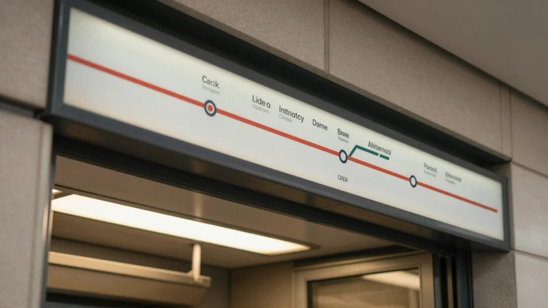 Entrada de metro, realista y ligeramente baja