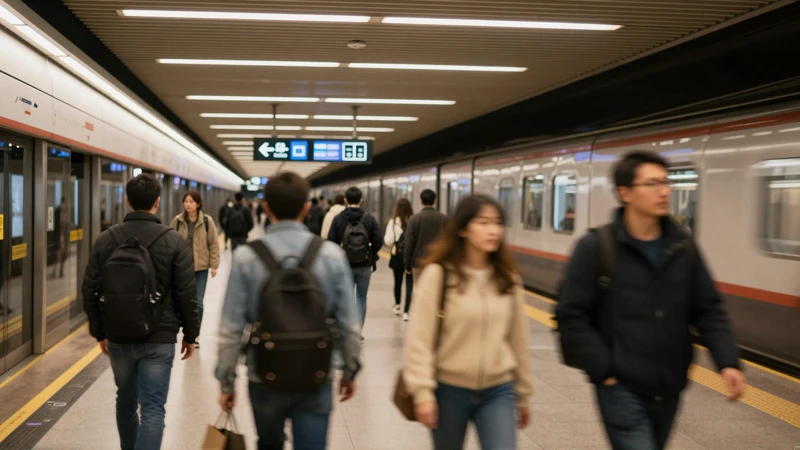 Plataforma de metro llena de gente