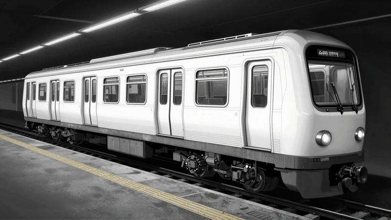 Diagrama técnico de un tren subterráneo